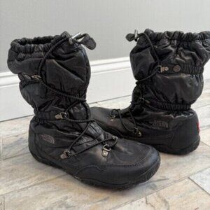 The North Face women's size 8.5 blk Waterproof Ice Queen Primaloft Winter Boots